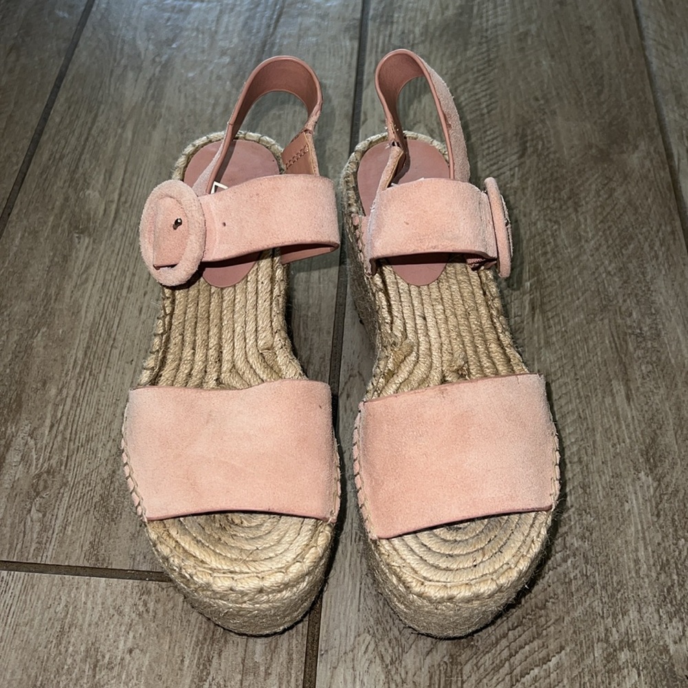 Marc Fisher Pink Suede Wedges